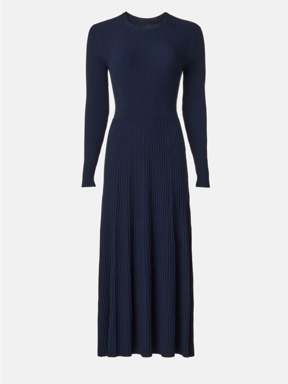 Ann Taylor Navy Ribbed Long-Sleeve Maxi Dress - Picture 5 of 9